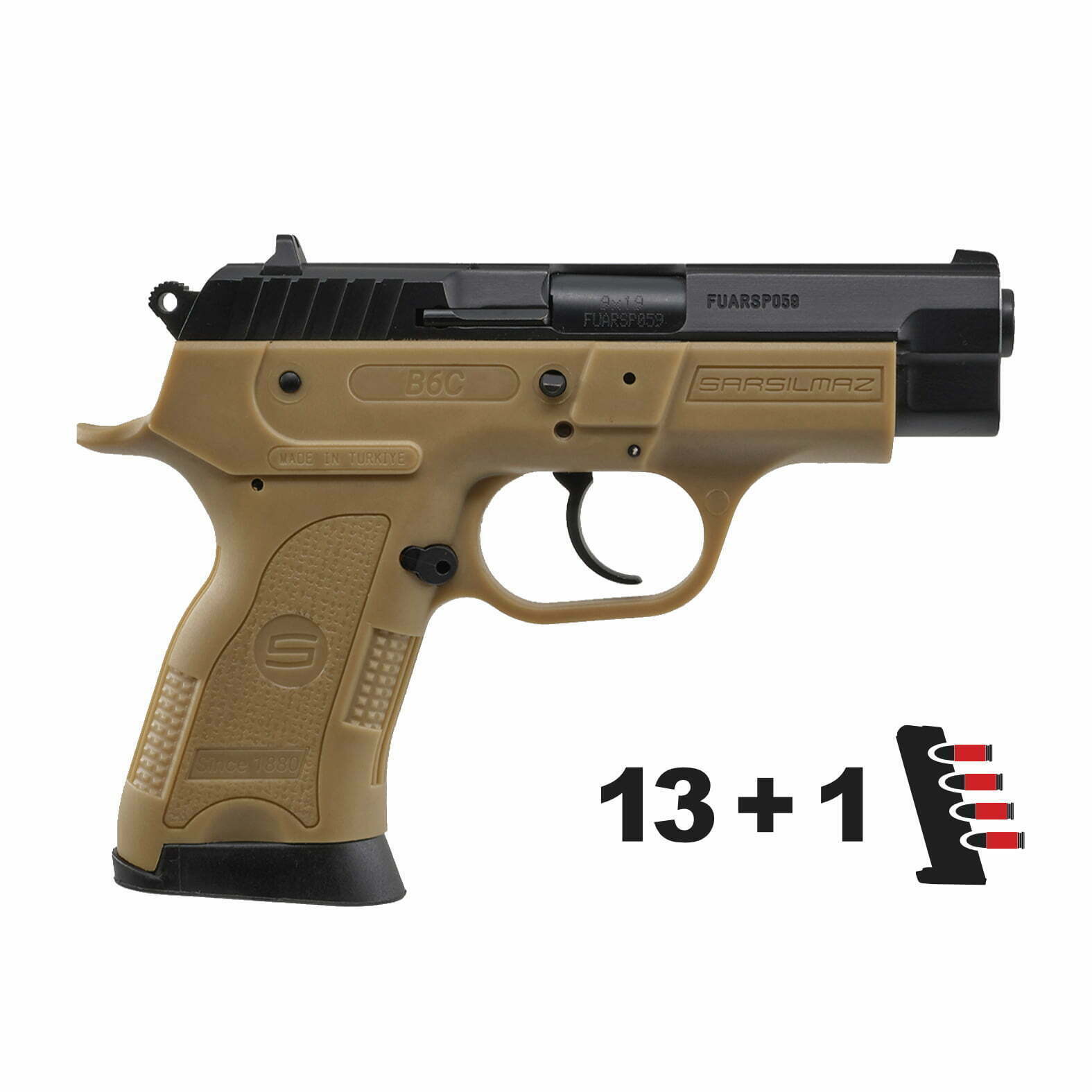 B69CFD -SAR B6C 9MM 13 rounds right