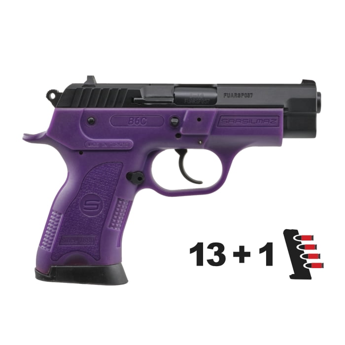 B69CVT - SAR B6C Compact Violet 9MM Pistol - 10 rounds - right