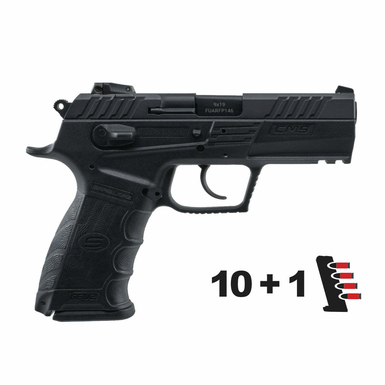 CM9BL10 - SAR CM9 9MM Pistol - 10 right