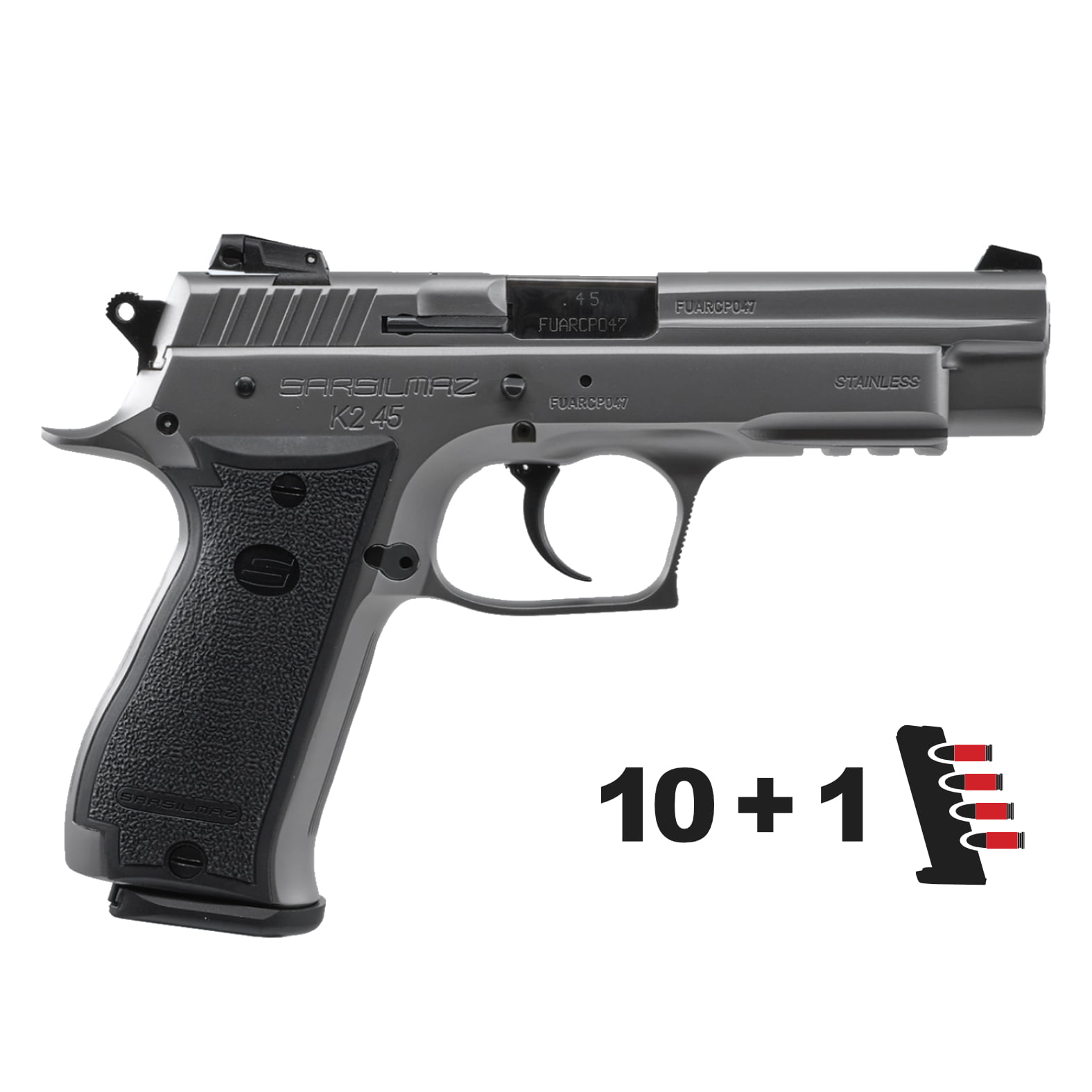 K245ST10 - SAR K2 45 Stainless .45 ACP - 10 rounds
