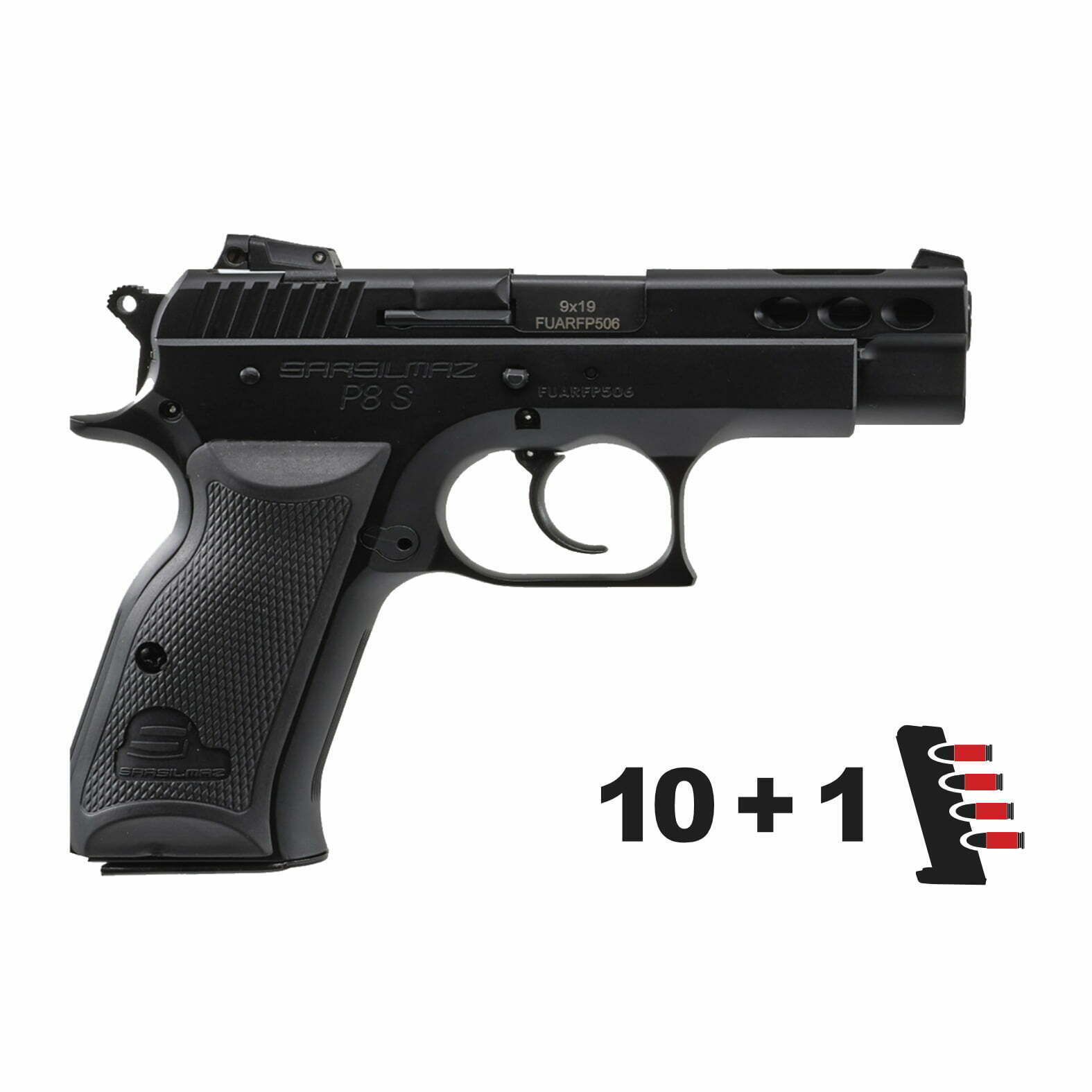 P8SBL10 - SAR P8S Compact Black 9mm - 10 rounds