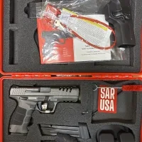 SAR9XPT - SAR SAR9X, PLATINUM Body, PLATINUM Slide, 9mm, 17 + 19