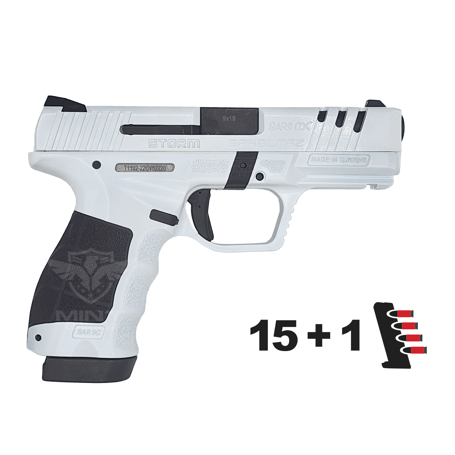 SAR 9 Compact X Storm white 9mm 15 Rounds