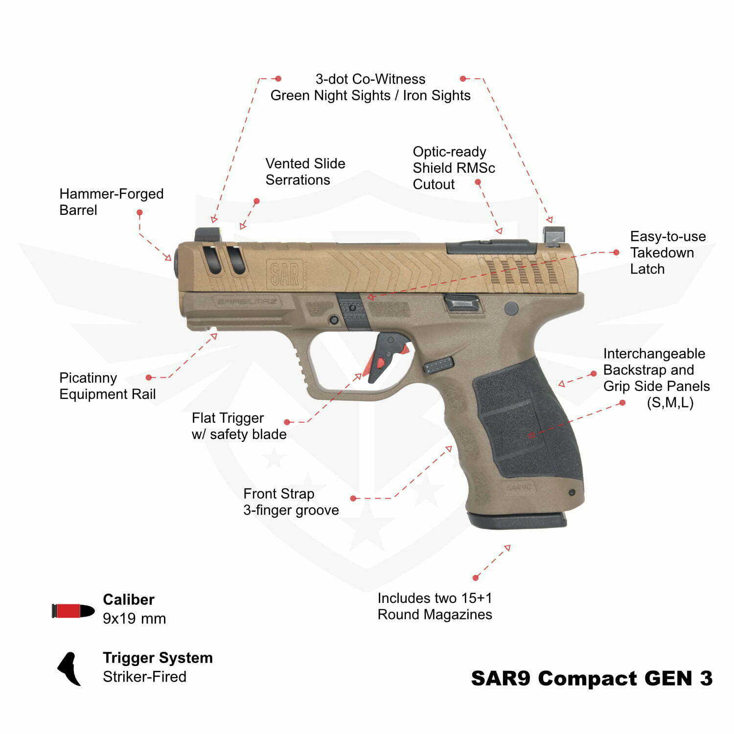SAR9C GEN3 Compact Bronze SAR9CG3BR