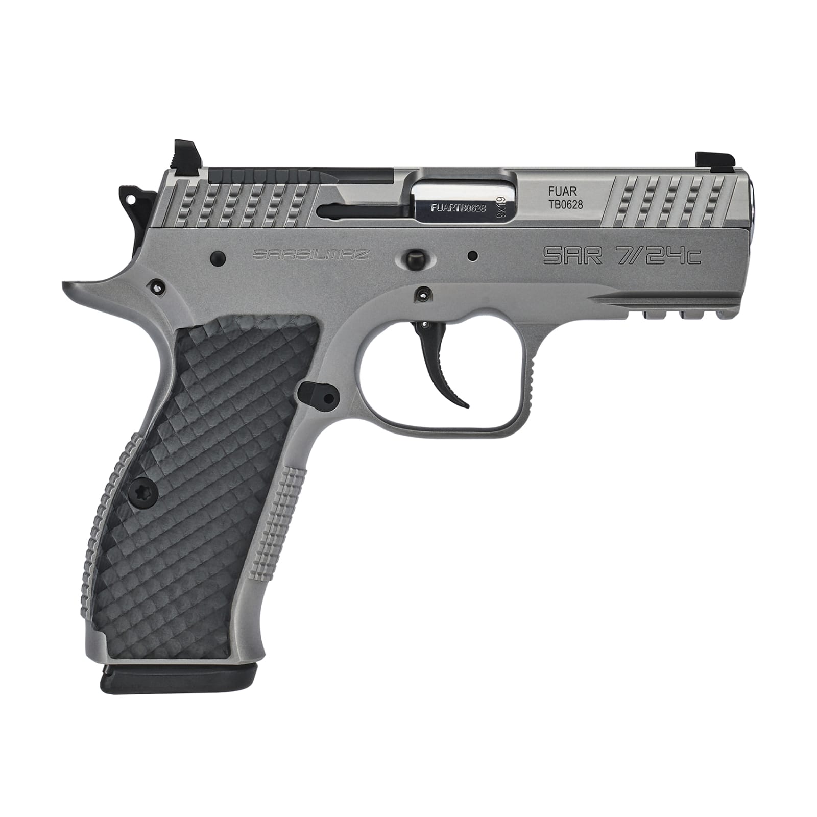 SAR 7/24 Compact STAINLESS Pistol, 9 mm, 17 rounds metal-frame-sar7/24C