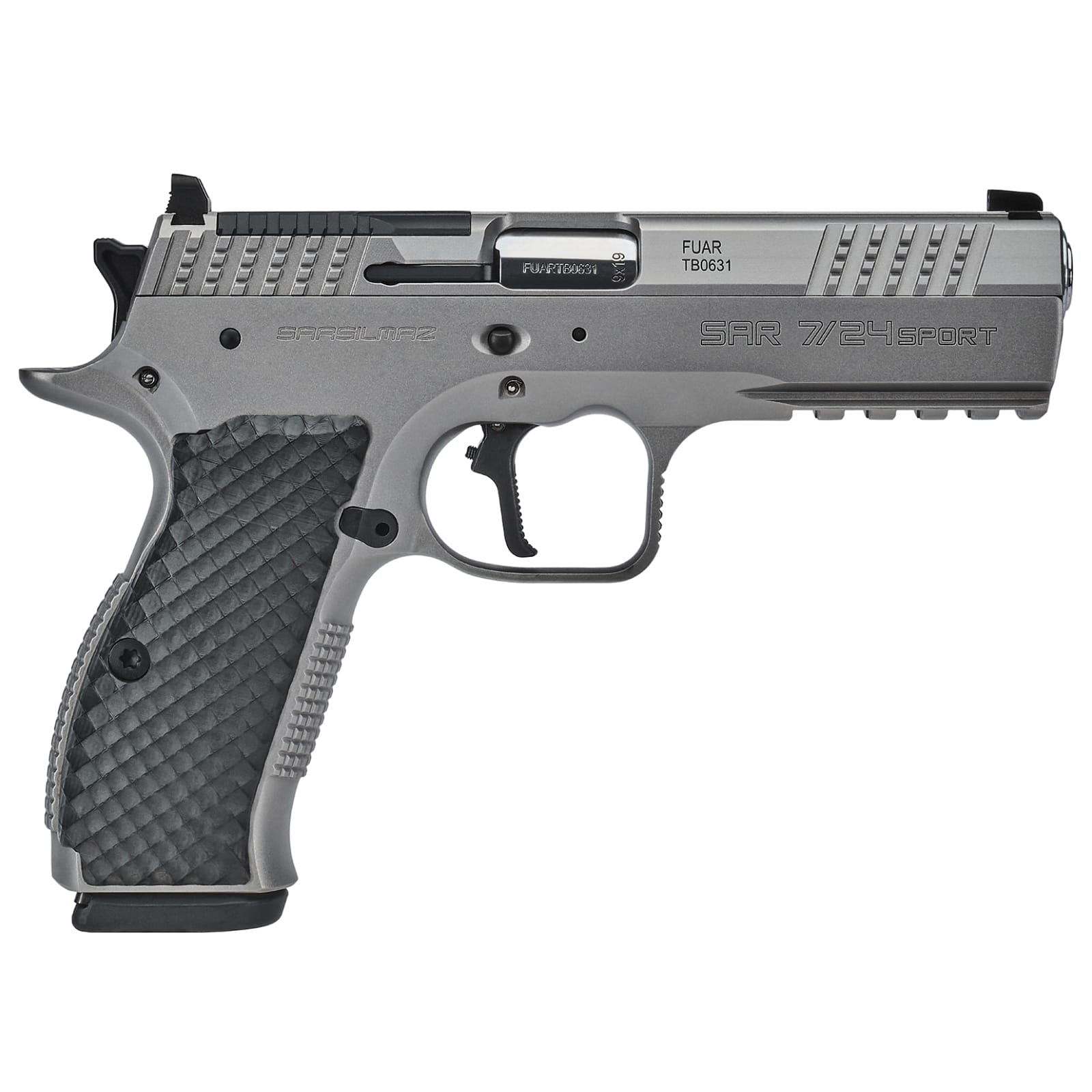 SAR 7/24 SPORT STAINLESS Pistol, 9 mm, 17 rounds metal-frame